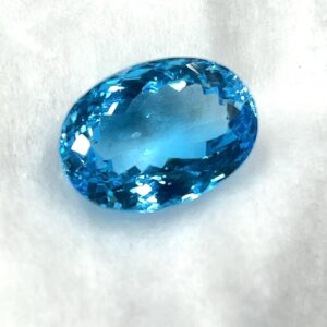 Swiss Blue Topaz Oval Gemstone | 37.75 Carat Deep Blue Statement Stone