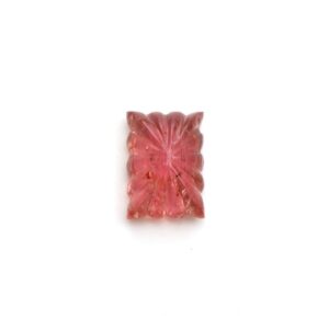 Imperial Topaz Carving Rectangle Loose Gemstone, 10x14 mm, Imperial Topaz Rectangle Jewelry Making Gemstone, 1 Piece