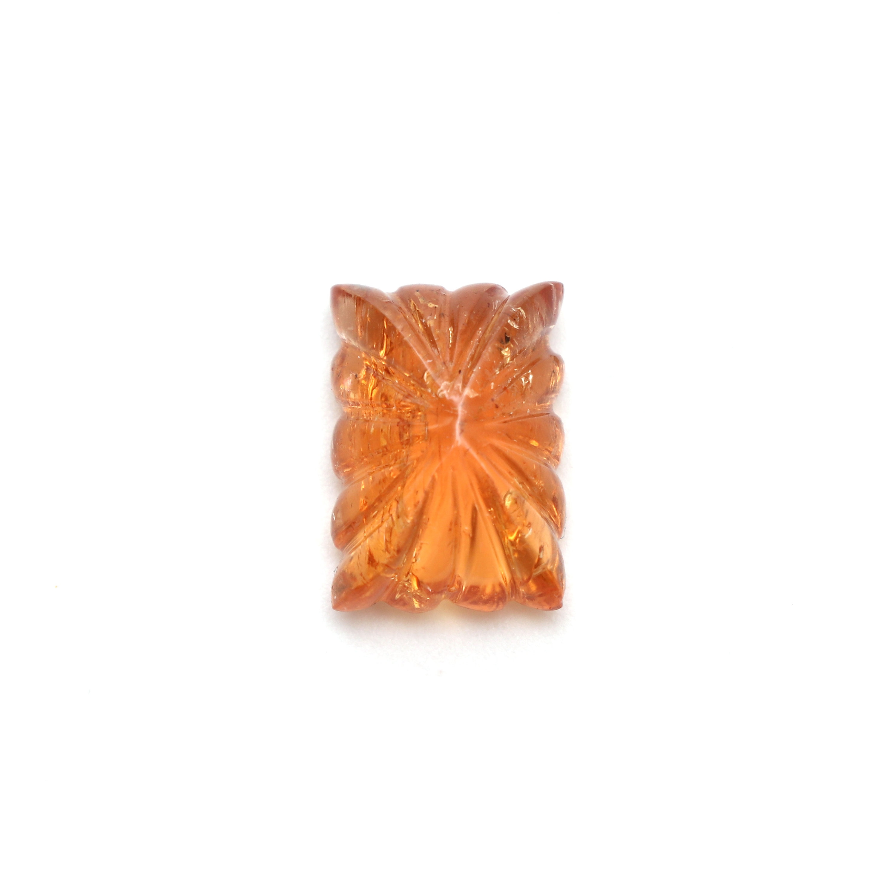 Imperial Topaz Carving Rectangle Loose Gemstone, 12x17 Mm, Imperial Topaz Rectangle Jewelry Making Gemstone, 1 Piece