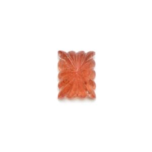 Imperial Topaz Carving Rectangle Loose Gemstone, 12.5x16 mm, Imperial Topaz Rectangle Jewelry Making Gemstone, 1 Piece