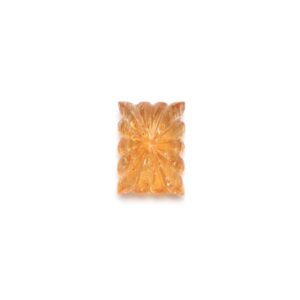 Imperial Topaz Carving Rectangle Loose Gemstone, 13.5x18.5 mm, Imperial Topaz Rectangle Jewelry Making Gemstone, 1 Piece
