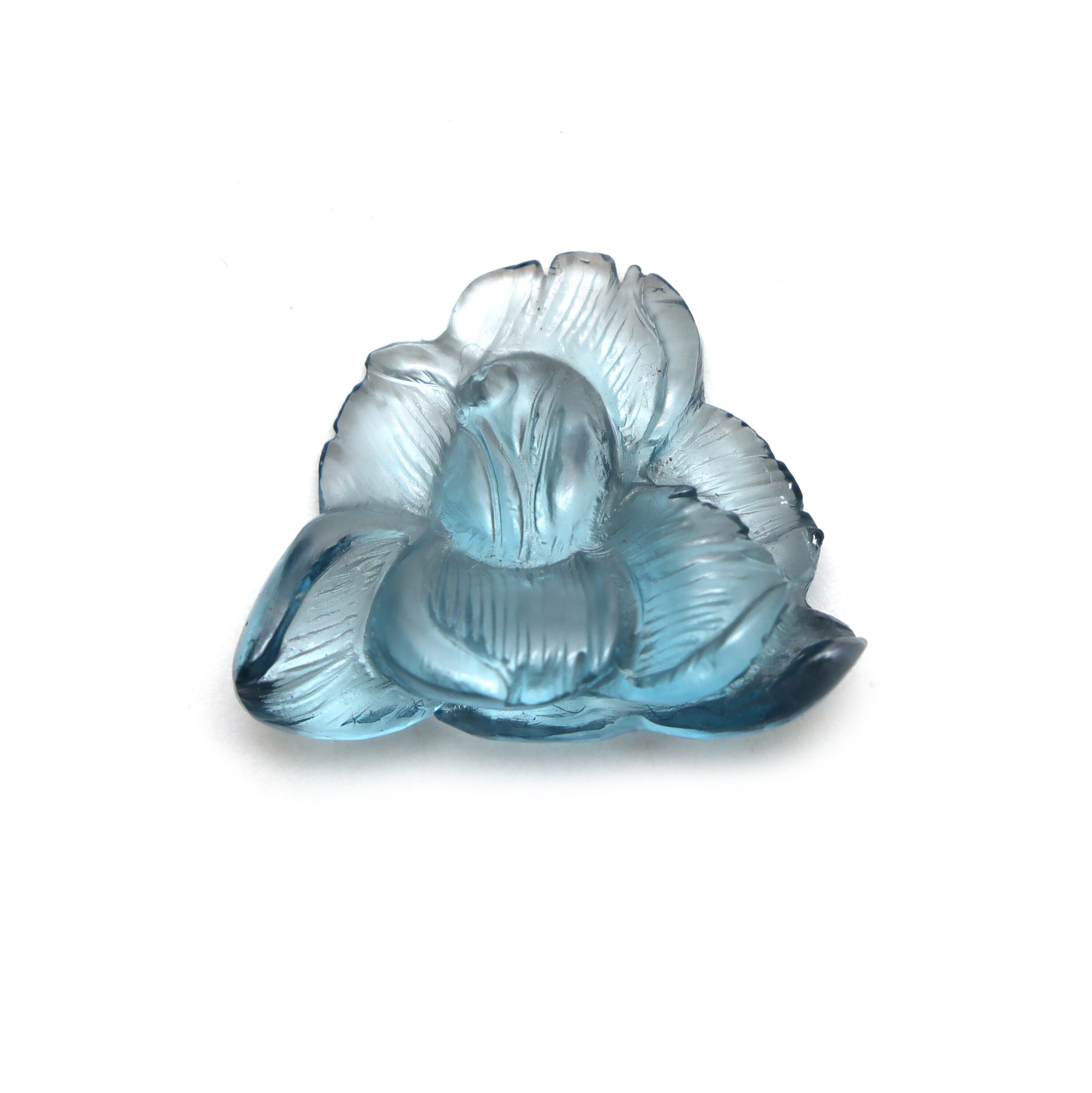 London Blue Topaz Flower Carving Loose Gemstone, 17x21 Mm, Blue Topaz Jewelry Making Gemstone, 1 Piece London Blue Topaz Flower Carving Loose Gemstone, 17x21 Mm, Blue Topaz Jewelry Making Gemstone, 1 Piece