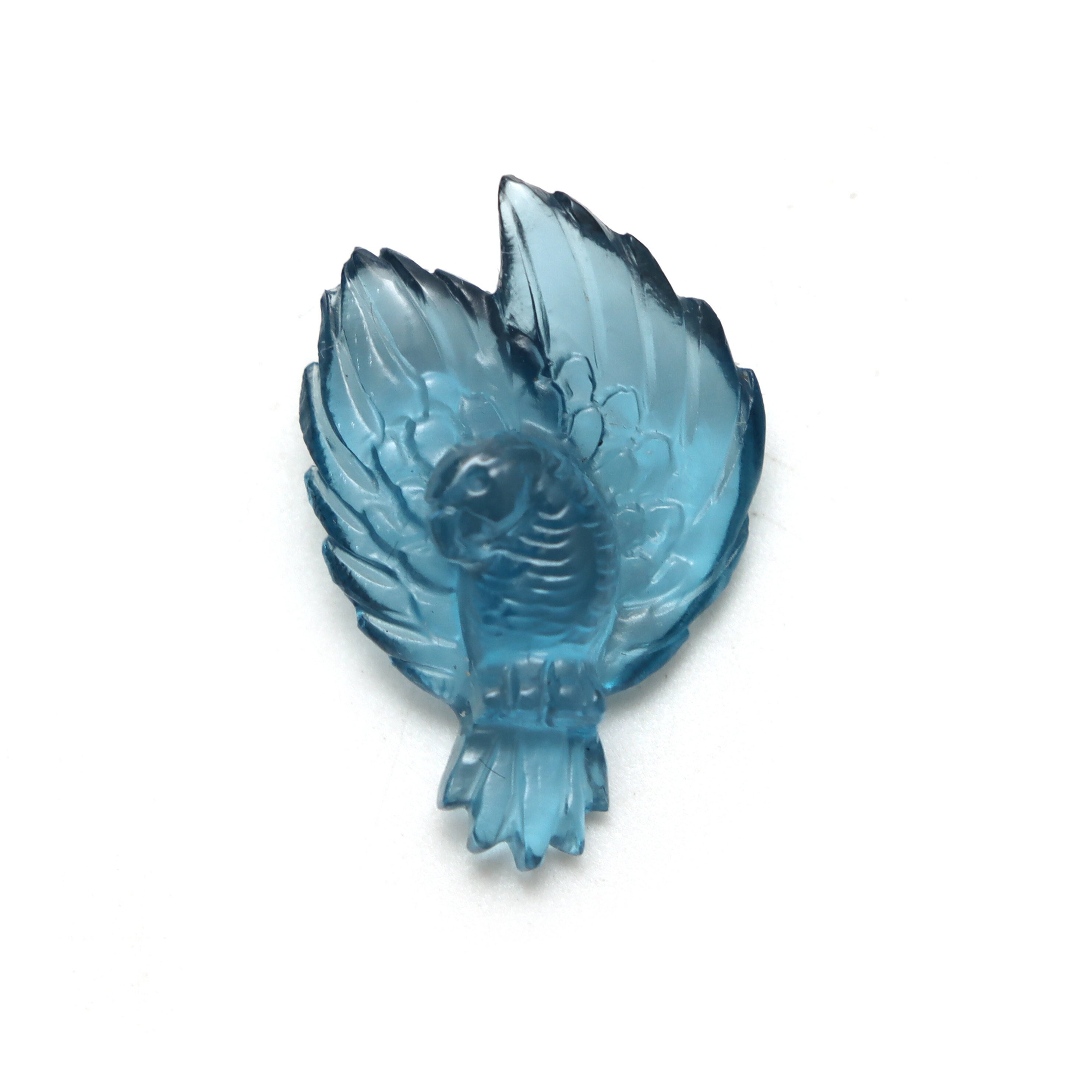 London Blue Topaz Parrot Carving Loose Gemstone, 15x23 Mm, Blue Topaz Jewelry Making Gemstone, 1 Piece London Blue Topaz Parrot Carving Loose Gemstone, 15x23 Mm, Blue Topaz Jewelry Making Gemstone, 1 Piece