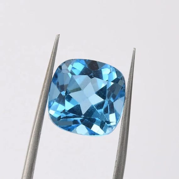 Sky Blue Topaz Gemstone: Faceted Round Loose Stone, Jewelry Making