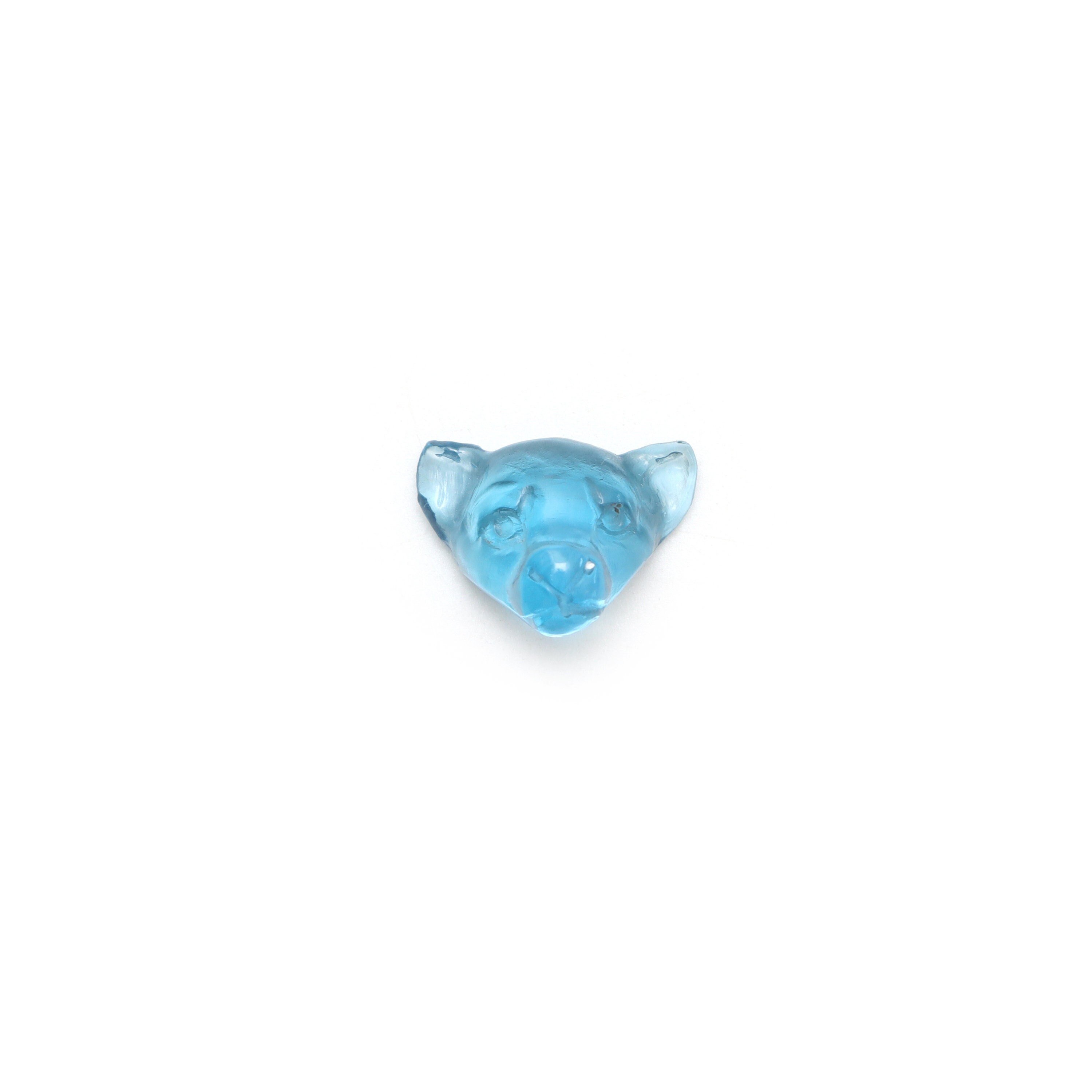 Swiss Blue Topaz Fox Carving Loose Gemstone, 14x17 Mm, Blue Topaz Jewelry Making Gemstone, 1 Piece Swiss Blue Topaz Fox Carving Loose Gemstone, 14x17 Mm, Blue Topaz Jewelry Making Gemstone, 1 Piece