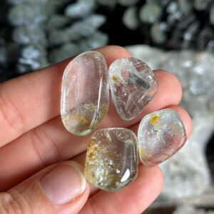 Tumbled blue topaz , pocket stone