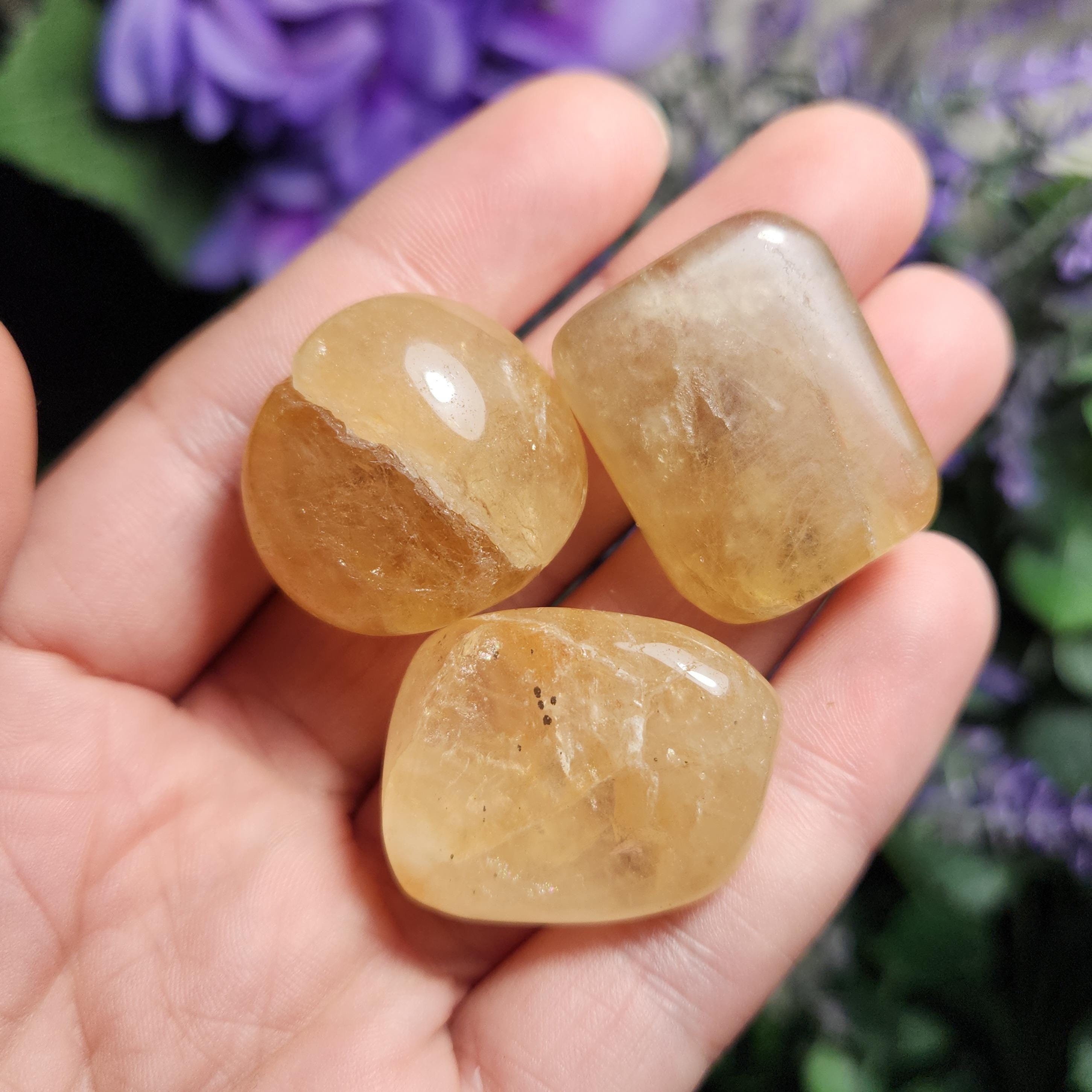 Champagne Topaz Tumbled Crystal Specimen: Polished Gemstone