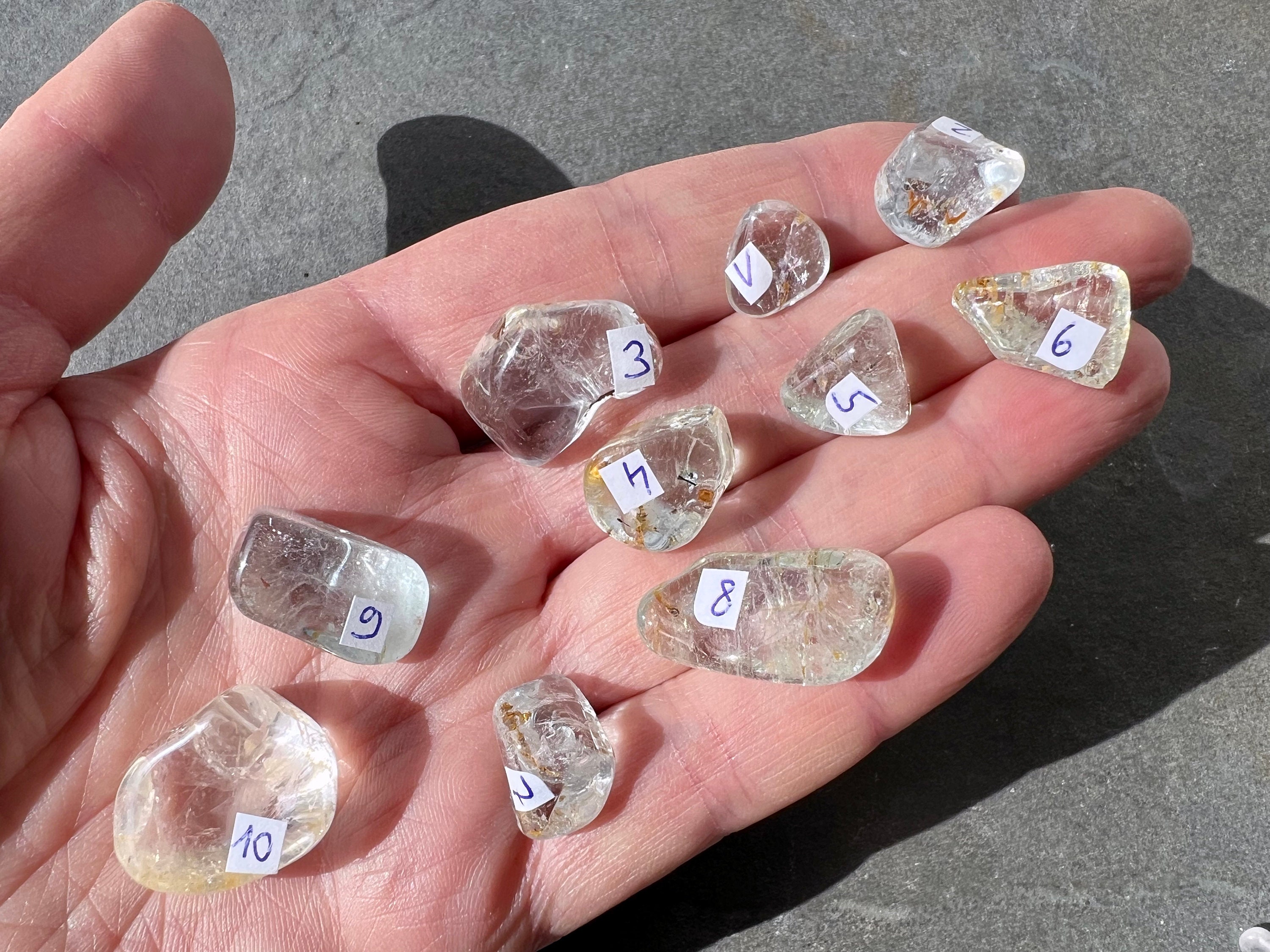 Natural Blue Topaz Tumble Stone, Untreated Gemstone