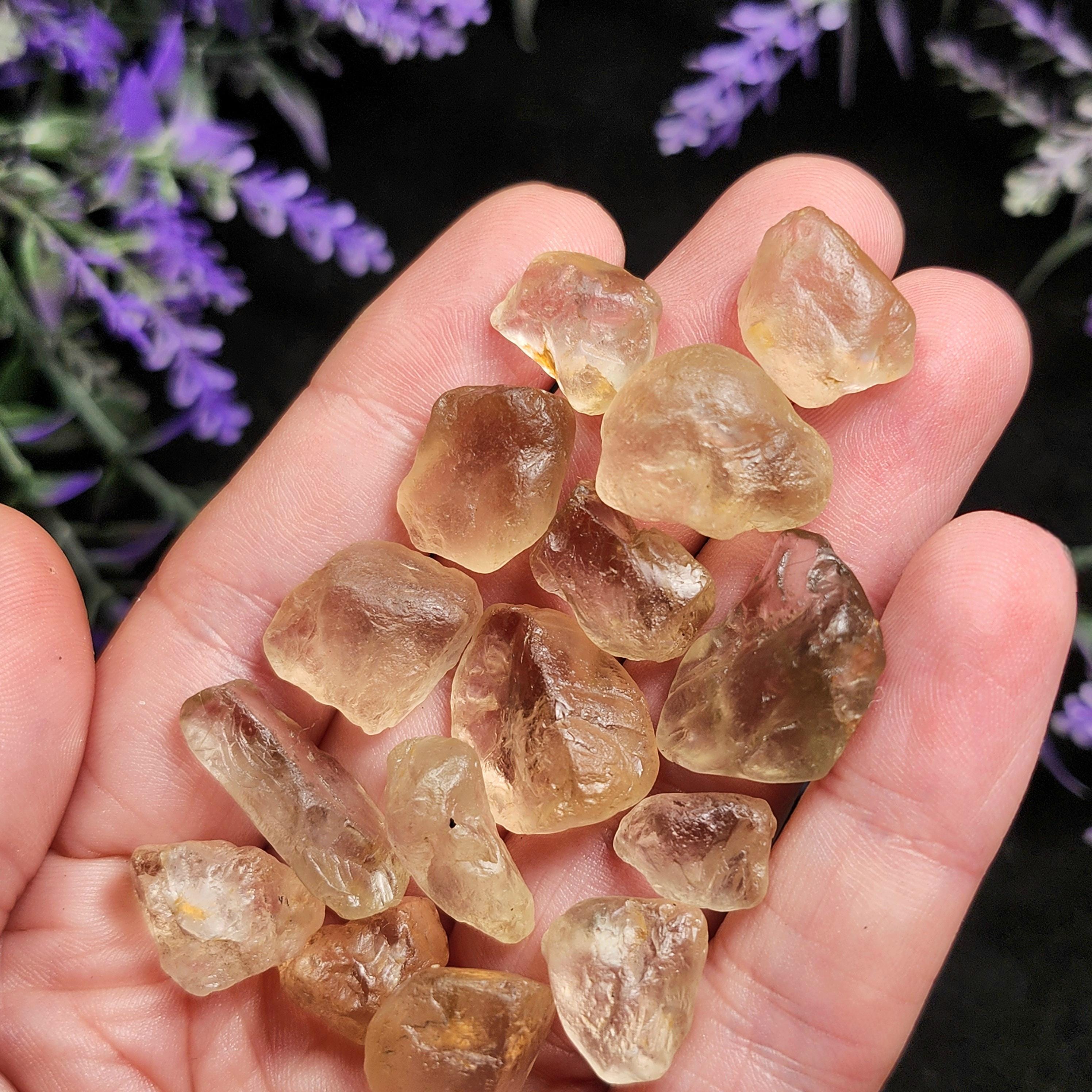 Natural Golden Topaz, River Tumbled Crystals - Pleochroic Topaz - Golden Topaz - Natural Topaz
