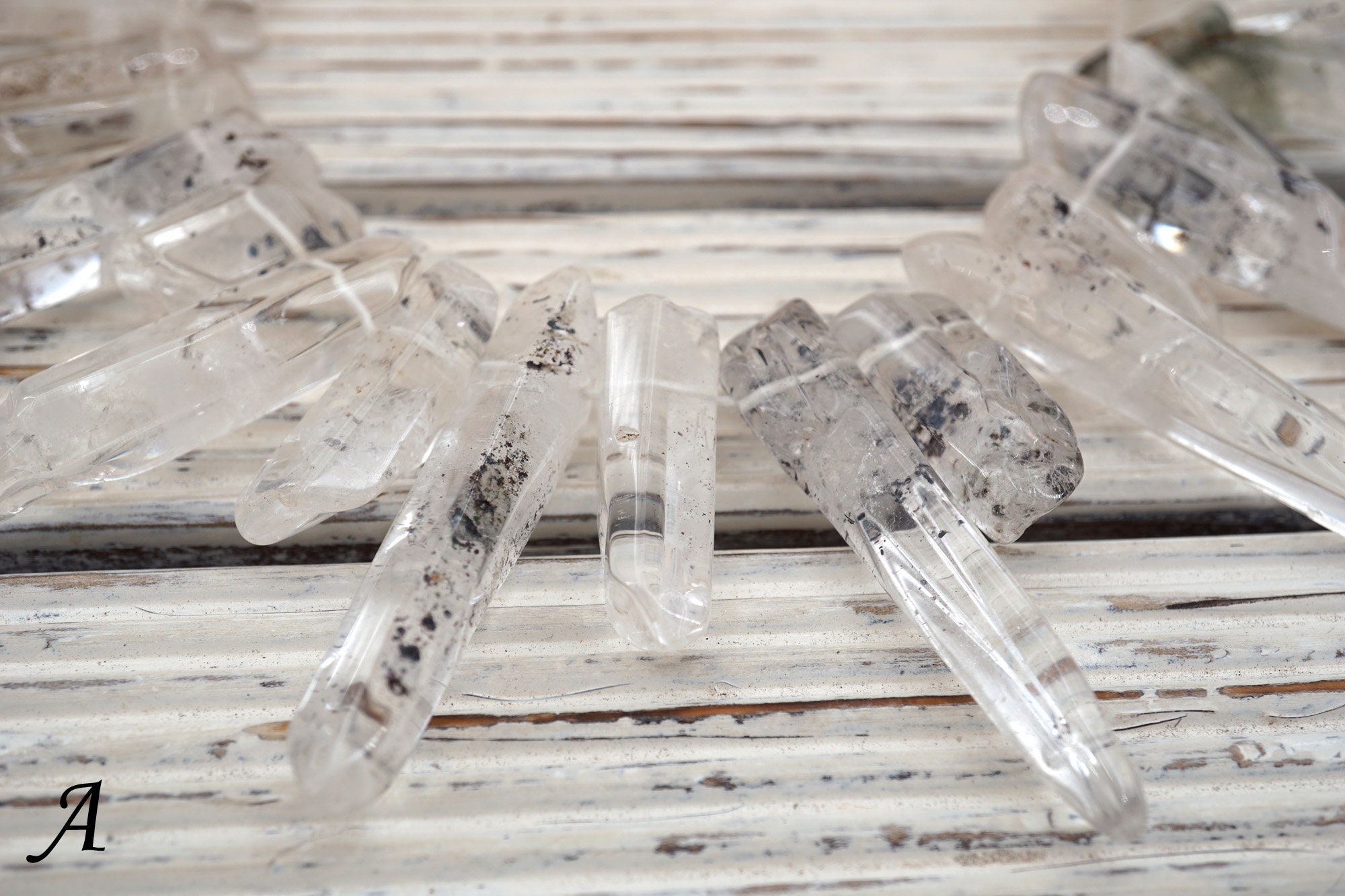 Tourmalinated Quartz Natural Rough Beads (etb00741) Healing Crystals/unique Jewelry/vintage Jewelry/gemstone Necklace