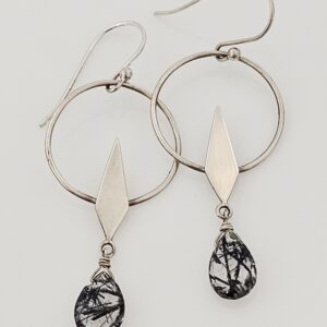 Fair Trade Sterling Silver And Tourmalated Quartz Earrings Fair Trade Sterling Silver And Tourmalated Quartz Earrings