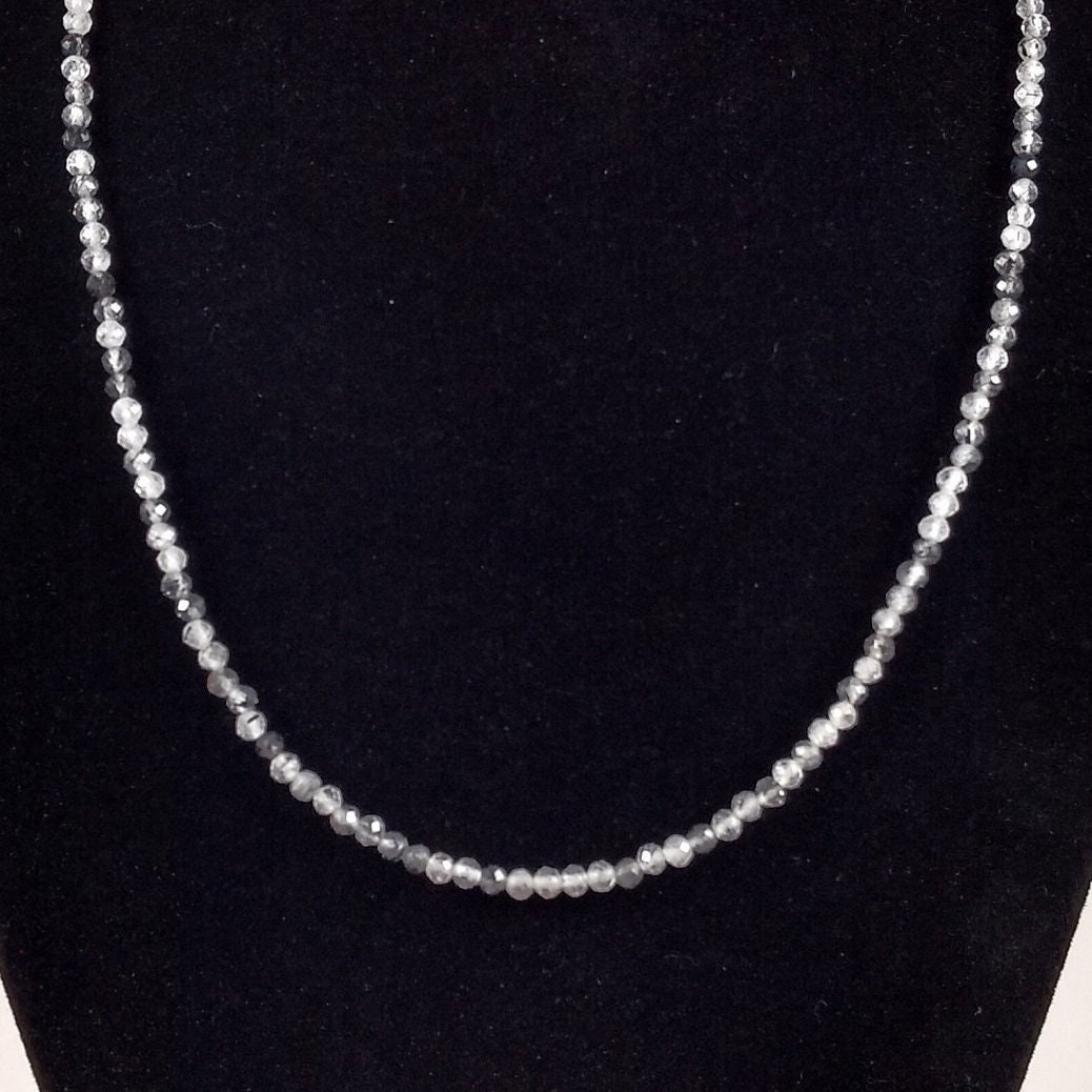 Tourmalinated Quartz And Sterling Silver Necklace Handmade By Chris Hay