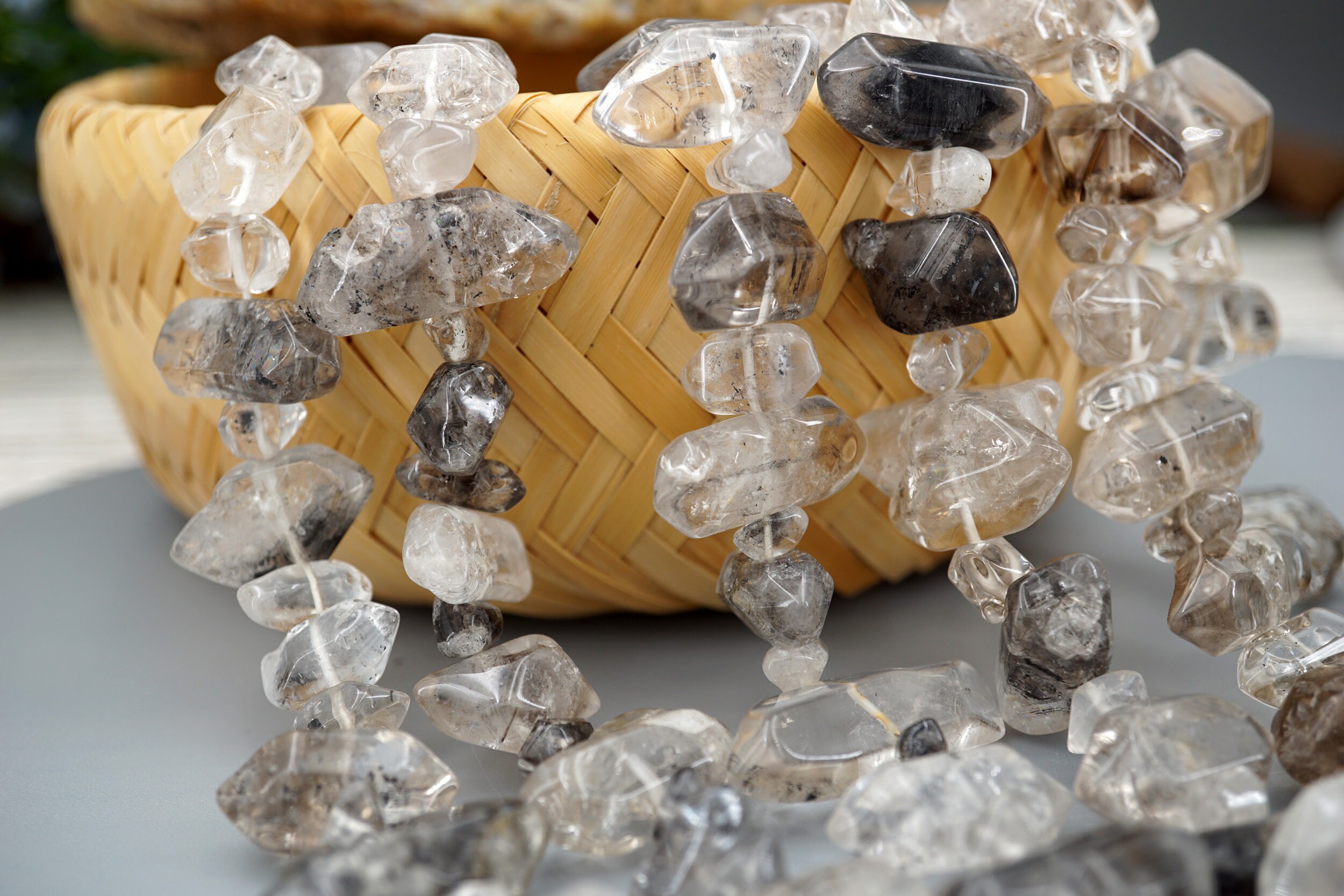 Tourmalinated Quartz Medium Natural Beads (etb00053) Unique Jewelry/vintage Jewelry/gemstone Necklace Tourmalinated Quartz Medium Natural Beads (etb00053) Unique Jewelry/vintage Jewelry/gemstone Necklace