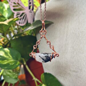 Tourmalated Quartz Necklace in Copper