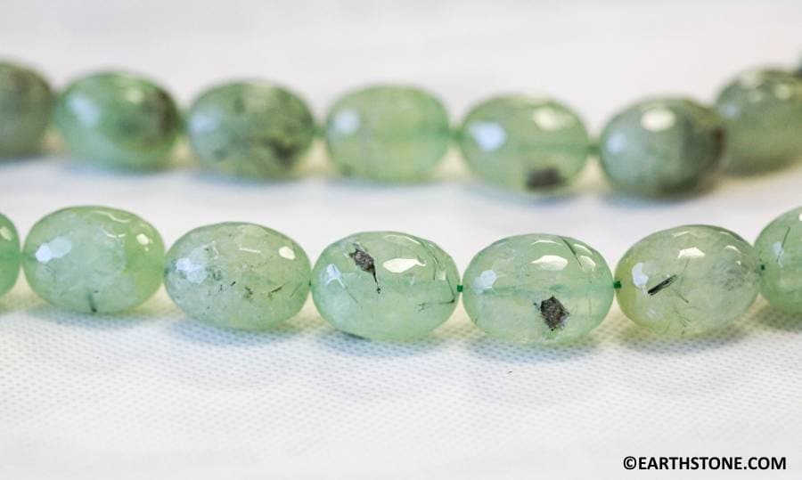 Green Tourmalinated Quartz 15x20mm Faceted Oval Beads 15.5" Strand Green Tourmalinated Quartz 15x20mm Faceted Oval Beads 15.5" Strand
