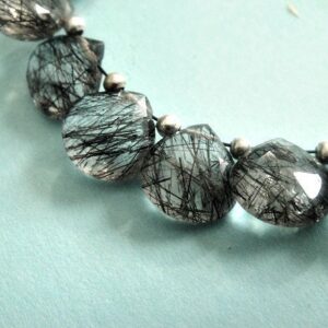 TOURMALINATED Quartz Heart Smooth Briolettes, MATCHED PAIRS, 6-7mm, Wholesale Beads TOURMALINATED Quartz Heart Smooth Briolettes, MATCHED PAIRS, 6-7mm, Wholesale Beads