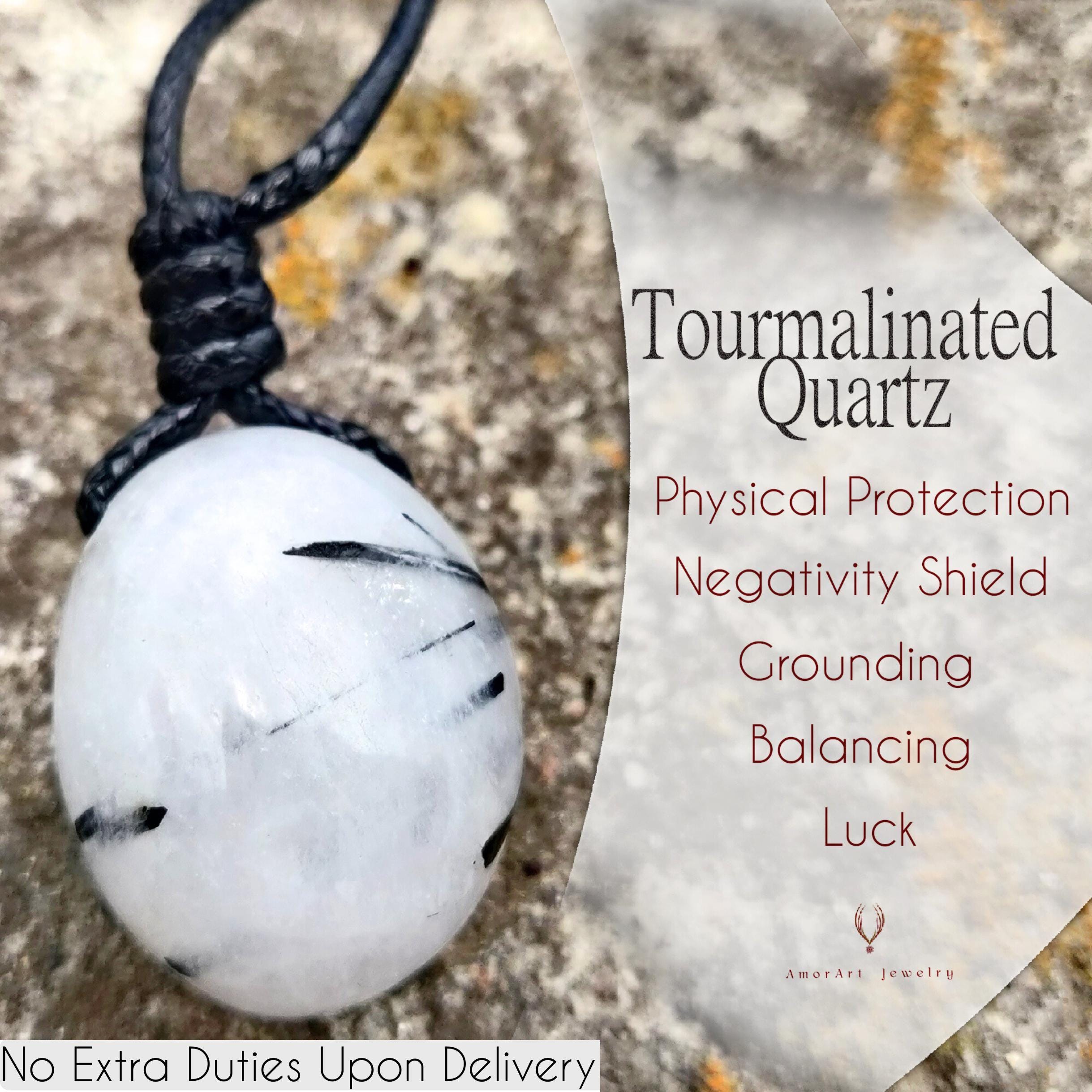 Tourmalinated Quartz Pendant / Tourmalated Quartz Jewelry, Good Luck & Protection Necklace, Tourmaline In Clear Quartz Crystal Pendant Tourmalinated Quartz Pendant / Tourmalated Quartz Jewelry, Good Luck & Protection Necklace, Tourmaline In Clear Quartz Crystal Pendant