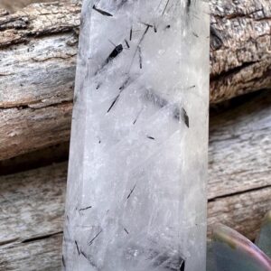 Black Tourmalinated Quartz Tower