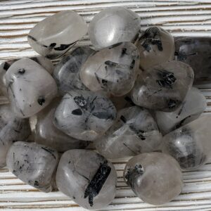 Tourmalinated Quartz - Tumbled Stones -tourmaline Quartz - Grounding Stone - Protection Stone - Purifying Stone - Root Chakra Stone Tourmalinated Quartz - Tumbled Stones -tourmaline Quartz - Grounding Stone - Protection Stone - Purifying Stone - Root Chakra Stone