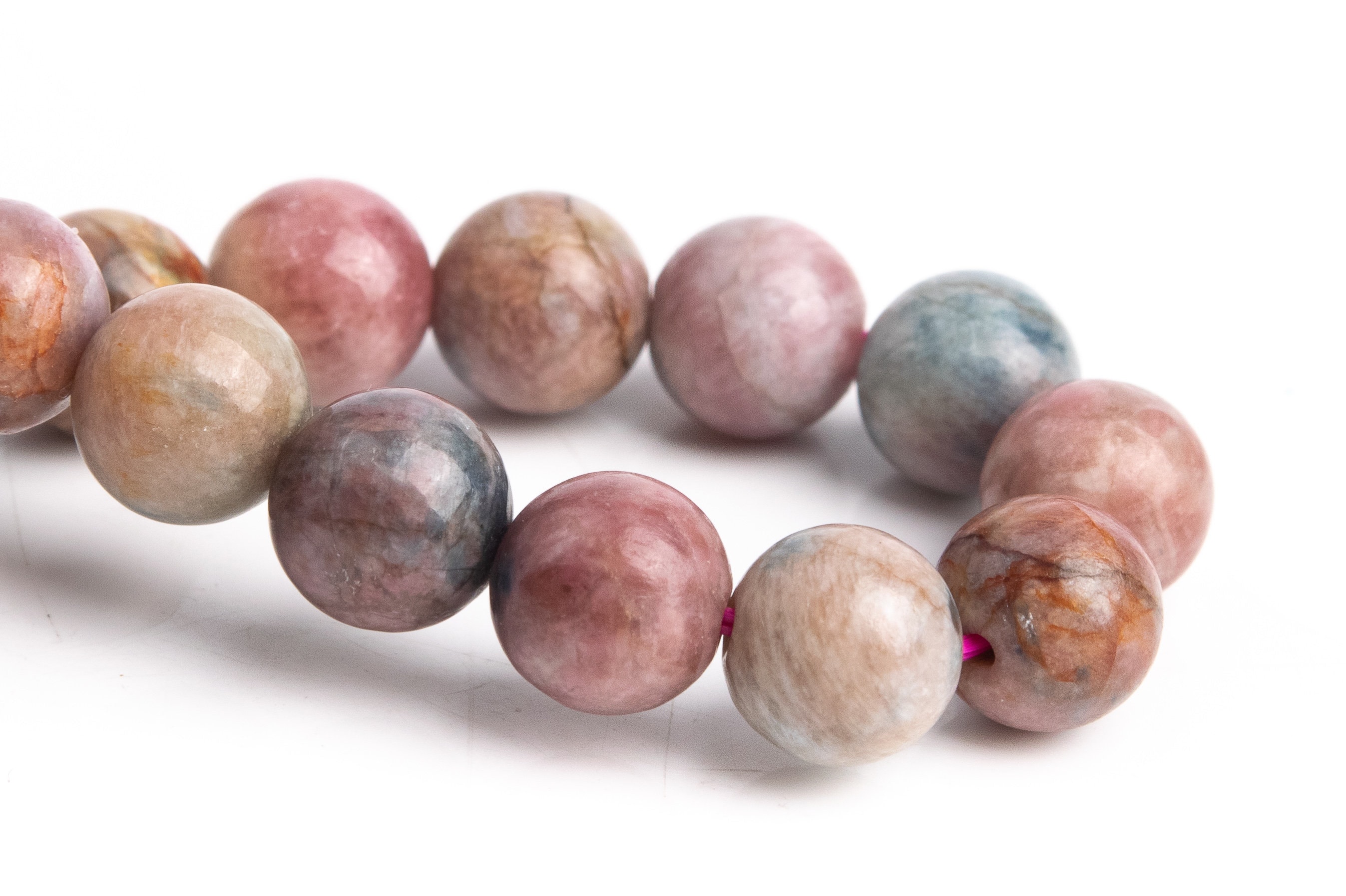 7-8mm Multicolor Tourmaline Beads Bracelet Brazil Grade A Genuine Natural Round Gemstone 7" (119312h-2639)