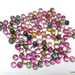 10 Aaa Multi-tourmaline Cabochons: 3mm Round Loose Gemstones 10 Aaa Multi-tourmaline Cabochons: 3mm Round Loose Gemstones