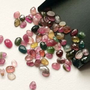 5-9mm Multi Tourmaline Faceted Flat Back Cabochon, Loose Multi Tourmaline Cabochon, Tourmaline Gemstones For Jewelry (5cts To 10cts Options) 5-9mm Multi Tourmaline Faceted Flat Back Cabochon, Loose Multi Tourmaline Cabochon, Tourmaline Gemstones For Jewelry (5cts To 10cts Options)