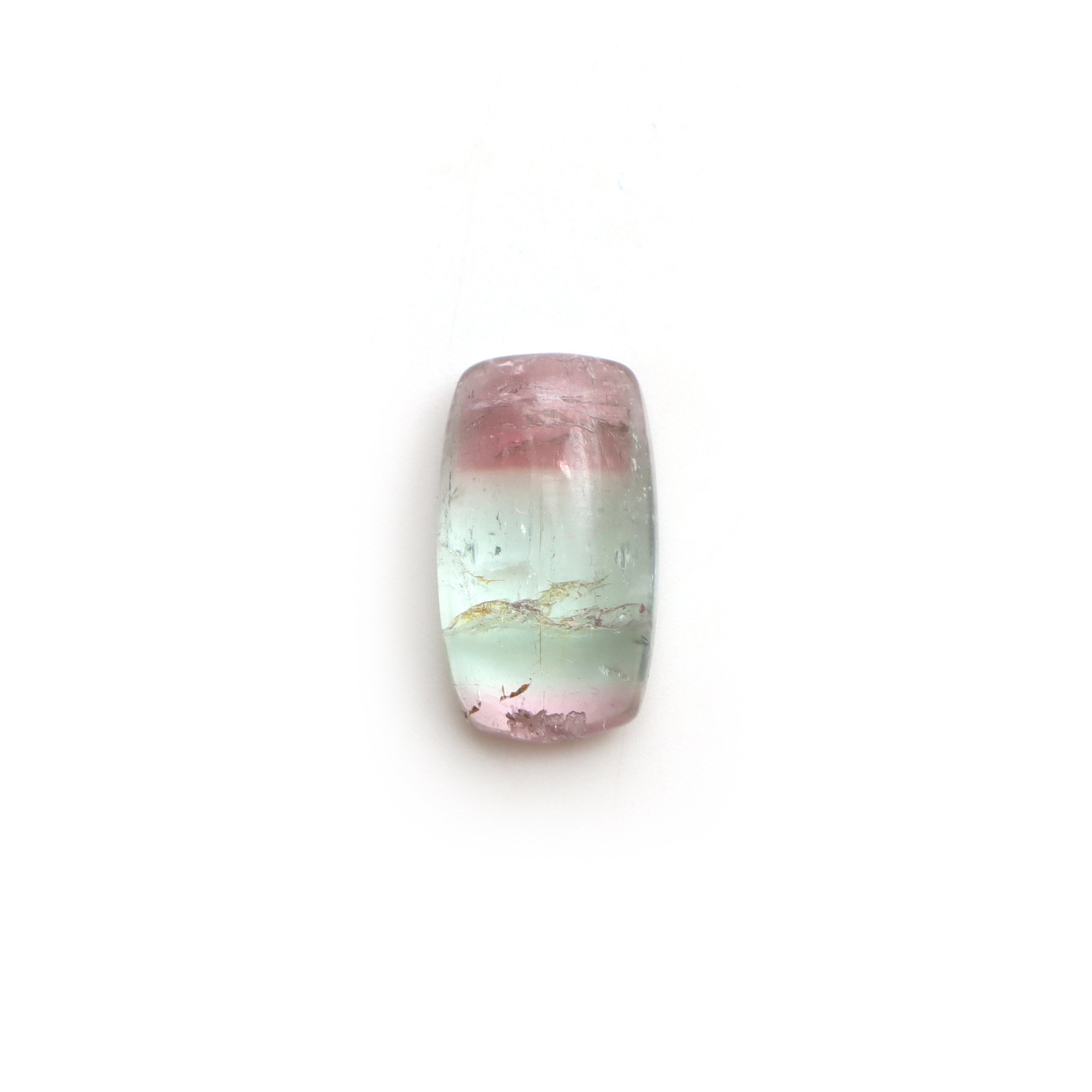 Bi Color Tourmaline Smooth Rectangle Loose Gemstone, 9x15.5 Mm, Bi Color Tourmaline Jewelry Making Gemstone, Tourmaline Cabochon, 1 Piece