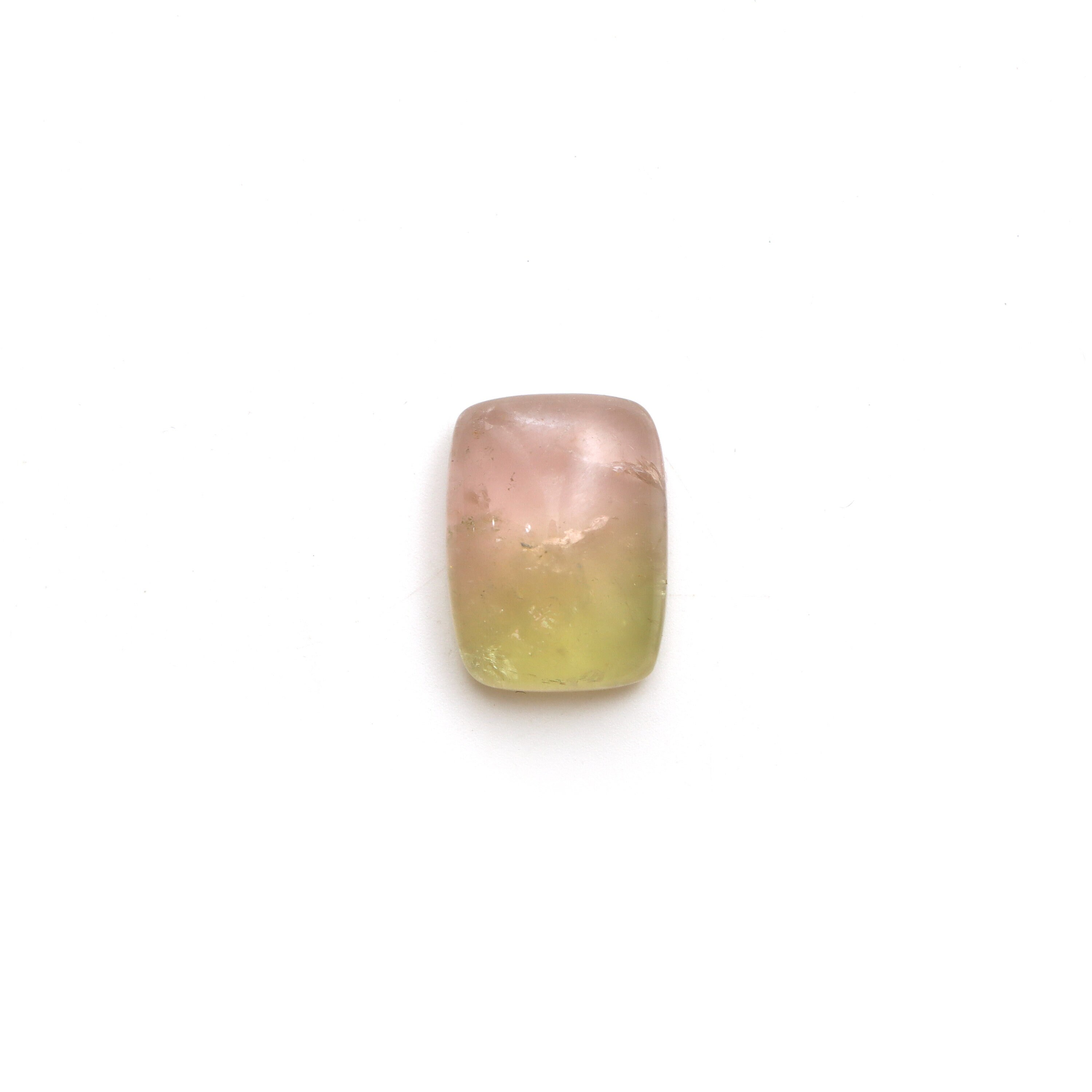 Bi Color Tourmaline Smooth Rectangle Loose Gemstone, 12x16 Mm, Bi Color Tourmaline Jewelry Making Gemstone, Tourmaline Cabochon, 1 Piece