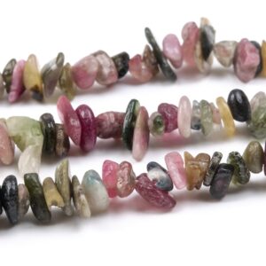 4-10mm Multicolor Tourmaline Beads Pebble Chips Genuine Natural Grade A Gemstone Loose Beads 15.5" Bulk Lot Options (112808)