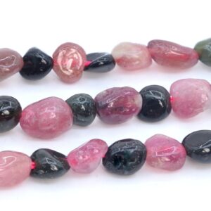 4-7mm Multicolor Tourmaline Beads Pebble Nugget Grade Aa Genuine Natural Gemstone Beads 15"/7.5“ Bulk Lot Options (108440)