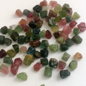 6-9mm Multi Tourmaline Raw Stones, Natural Loose Multi Tourmaline Rough Sticks, Tourmaline For Jewelry (25cts To 100cts Options) - Pdg23