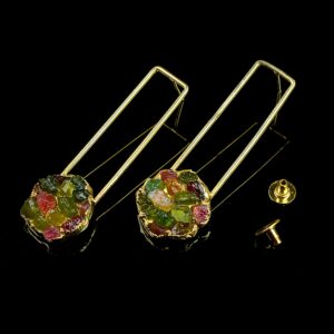 Handmade Copper Tourmaline Teardrop Earrings | Gemstone Pendulum Earrings Handmade Copper Tourmaline Teardrop Earrings | Gemstone Pendulum Earrings