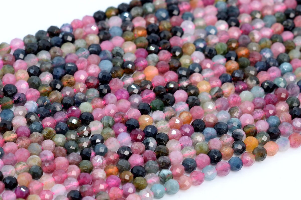 3mm Multicolor Tourmaline Beads Brazil Aaa Genuine Natural Gemstone Full Strand Faceted Round Loose Beads 15" Bulk Lot Options (107627-2492) 3mm Multicolor Tourmaline Beads Brazil Aaa Genuine Natural Gemstone Full Strand Faceted Round Loose Beads 15" Bulk Lot Options (107627-2492)