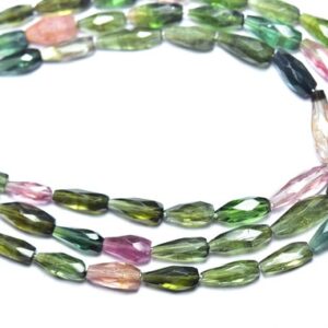 High Quality Tourmaline Teardrop Beads - 8 Inches - Natural Tourmaline Faceted Elongated Teardrop Briolettes - Size Is 4x8 - 4x12 Mm #2245 High Quality Tourmaline Teardrop Beads - 8 Inches - Natural Tourmaline Faceted Elongated Teardrop Briolettes - Size Is 4x8 - 4x12 Mm #2245