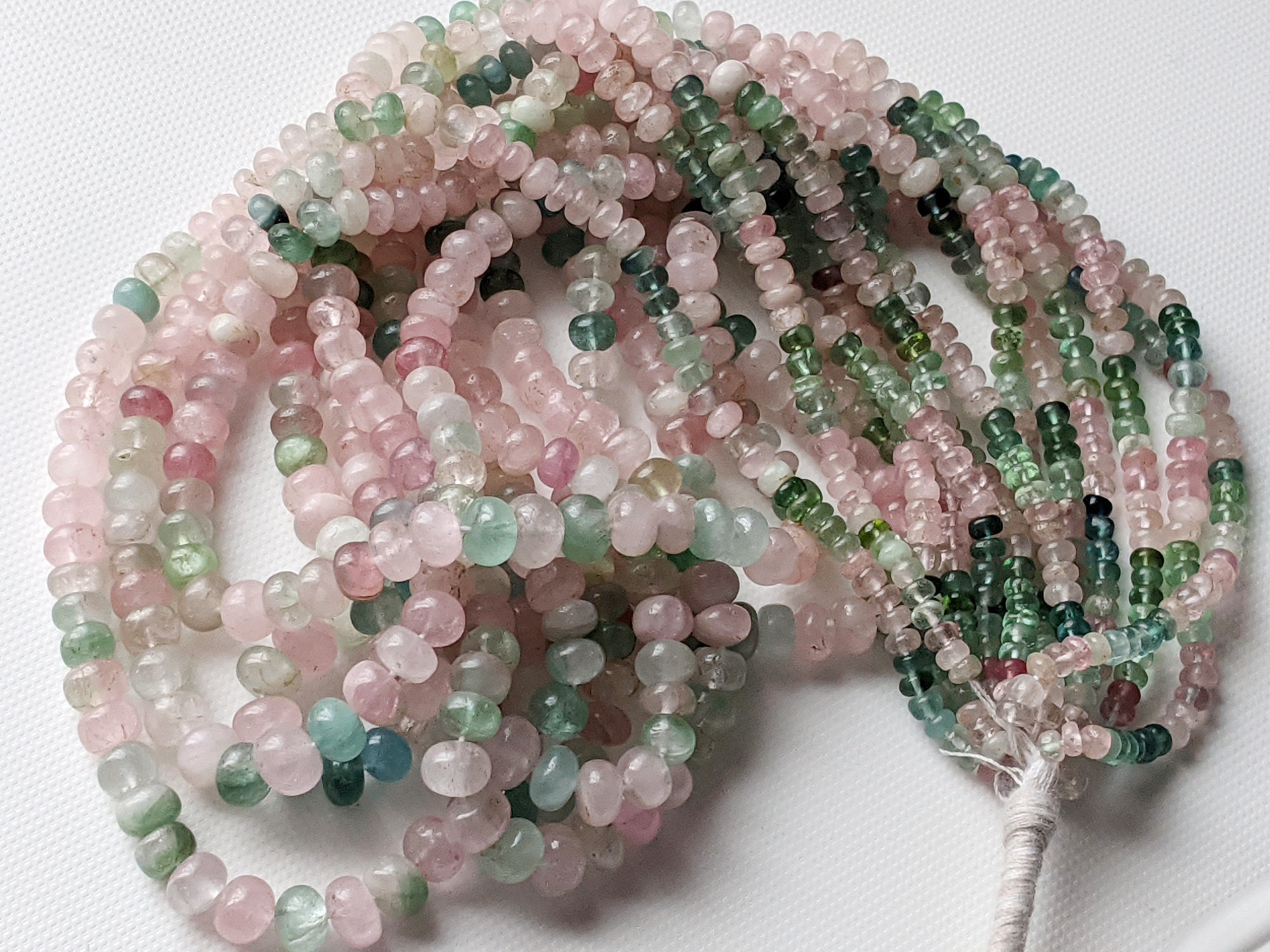 3-5mm Pastel Tourmaline Plain Rondelle Beads, 16 Inch Multi Tourmaline Beads For Jewelry Rare Tourmaline Necklace (8in To 16in Option)-asg87
