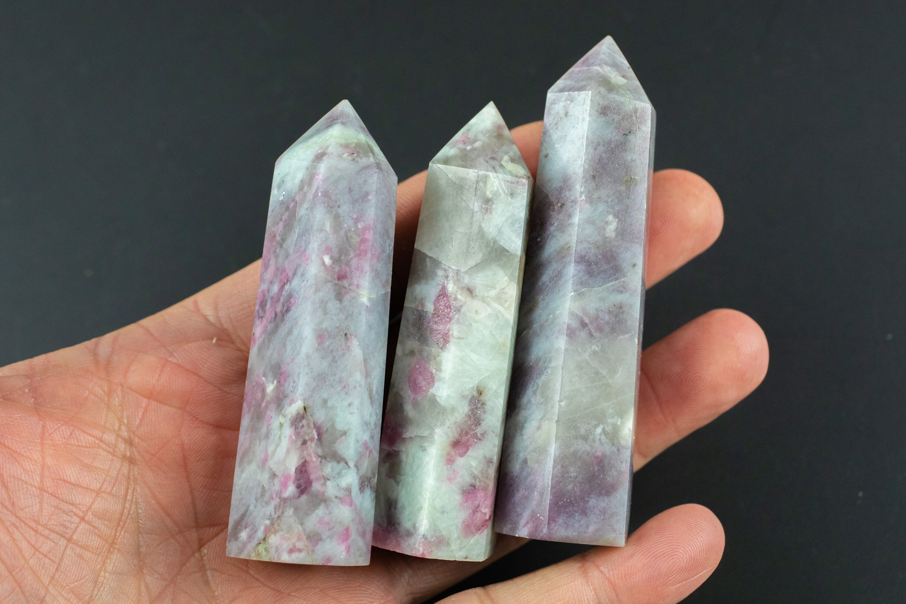 1 Pc Natural Purple Tourmaline Obelisk Tower Point Wand Healing Crystal 1 Pc Natural Purple Tourmaline Obelisk Tower Point Wand Healing Crystal