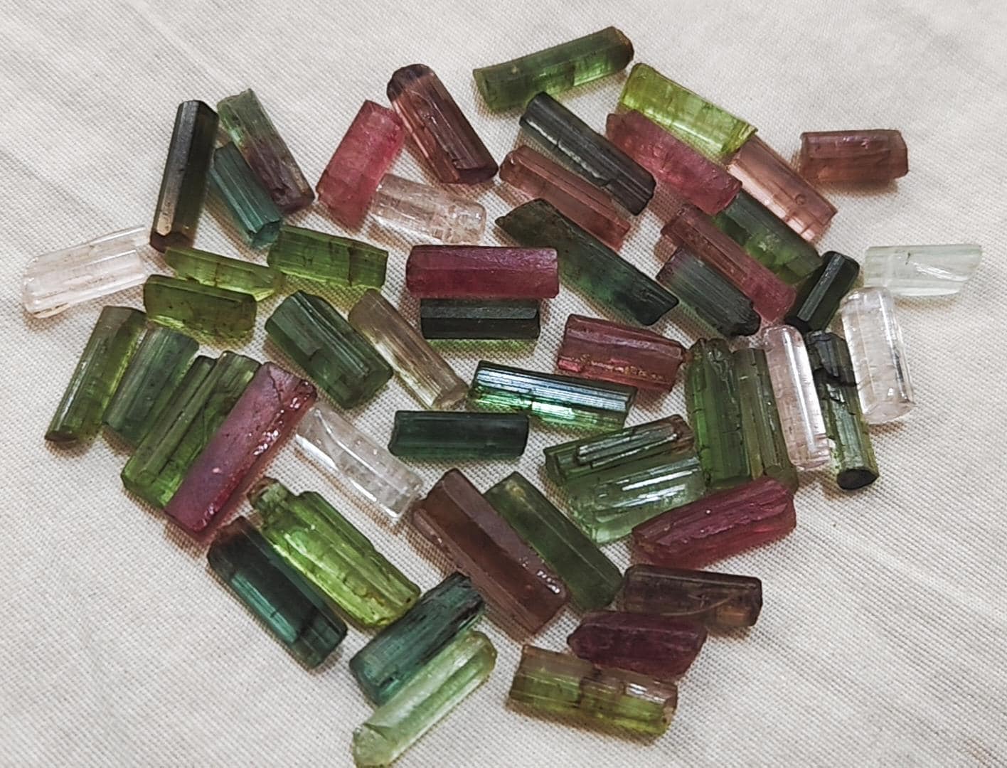 10 Pcs, Natural Multi Tourmaline Smooth Stick. 8-12mm
