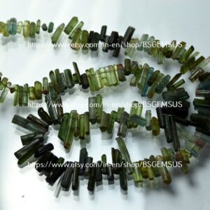 7 Inches Strand,Natural Multi Tourmaline Smooth Stick.6-12mm