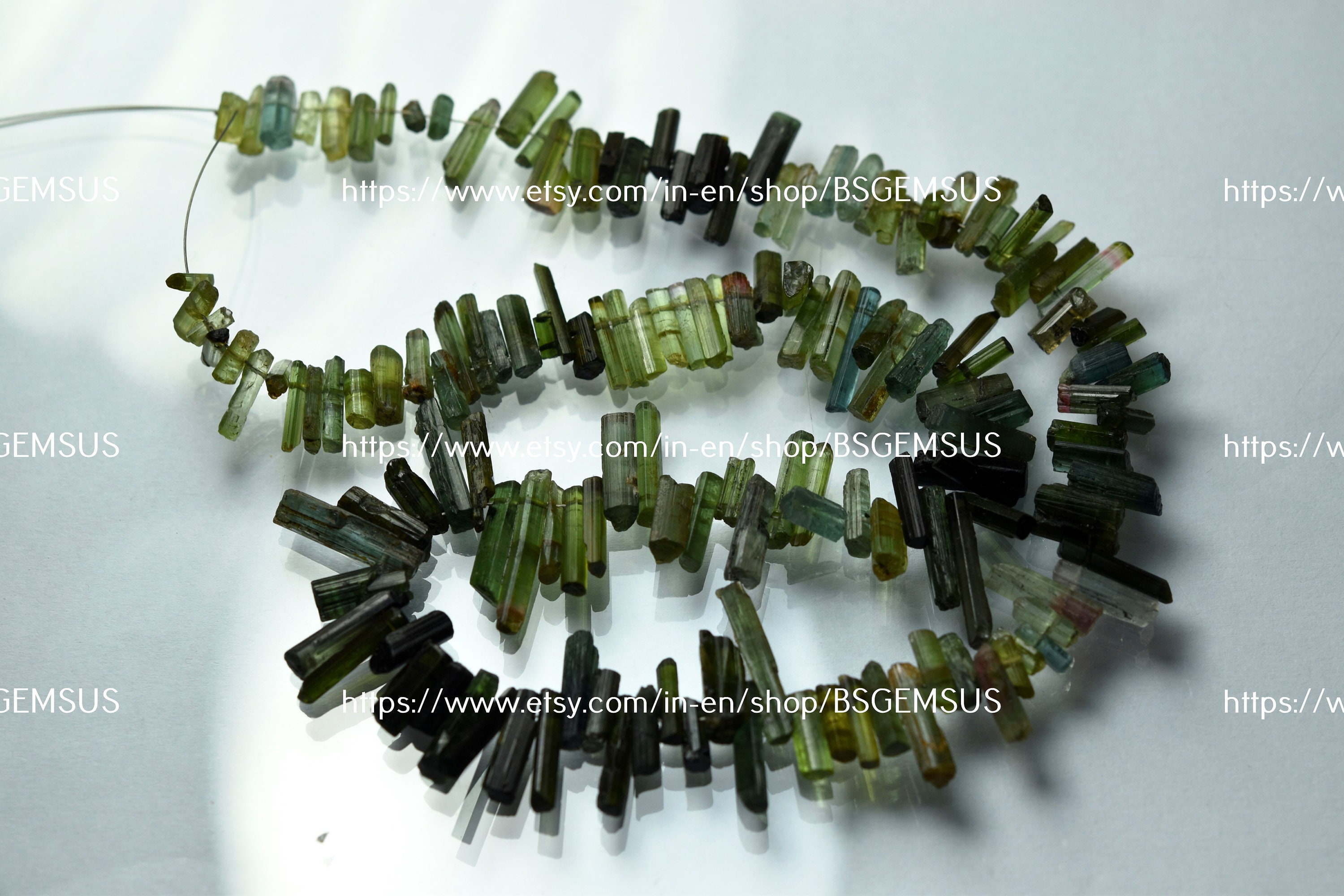 7 Inches Strand,natural Multi Tourmaline Smooth Stick.6-12mm 7 Inches Strand,natural Multi Tourmaline Smooth Stick.6-12mm