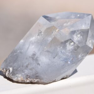 Polished Blue Tourmaline Quartz Point Mineral Specimen