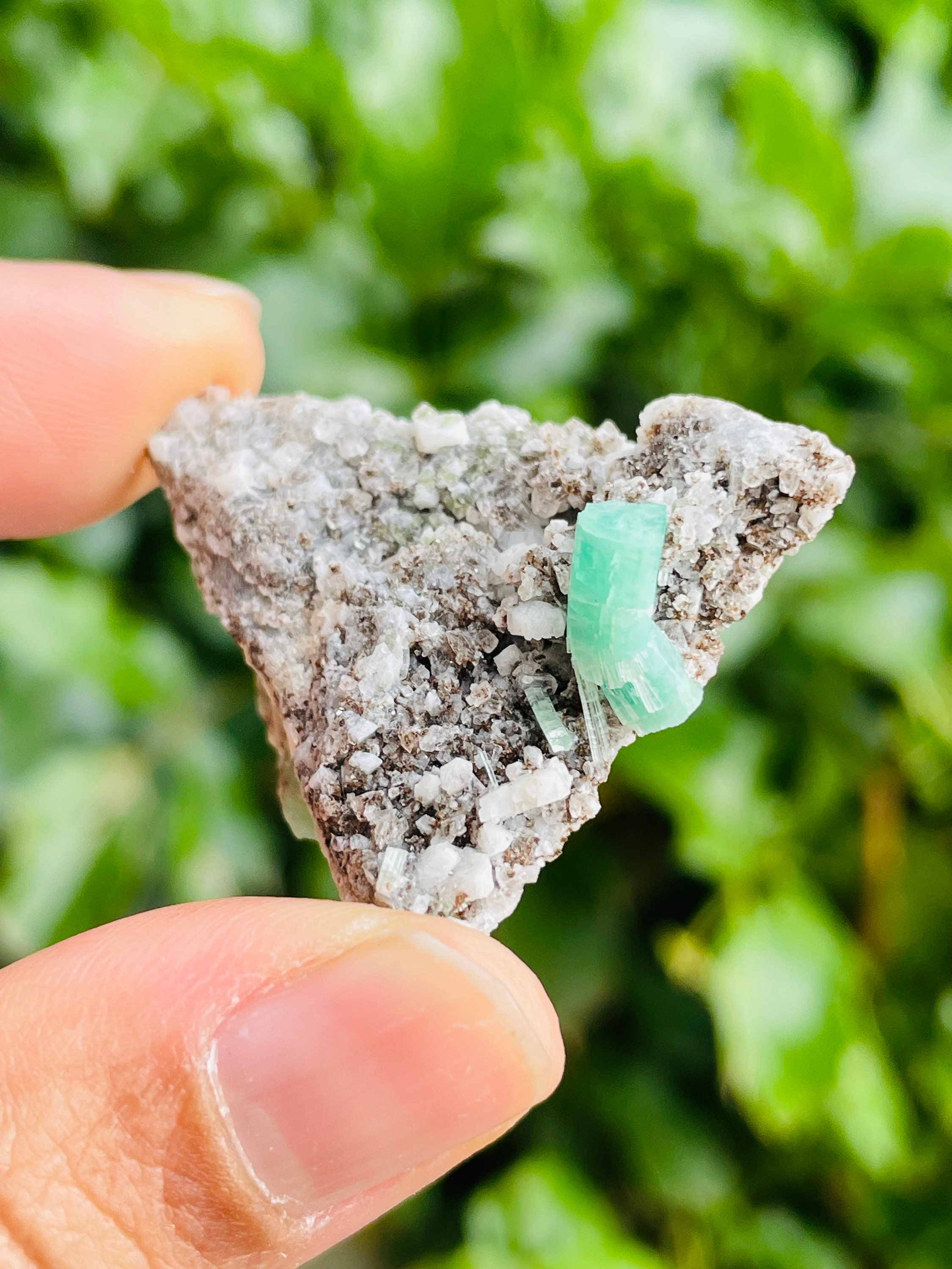 Raw Green Fan Tourmaline Crystal Cluster: Pakistan Gemstone (11.1g)