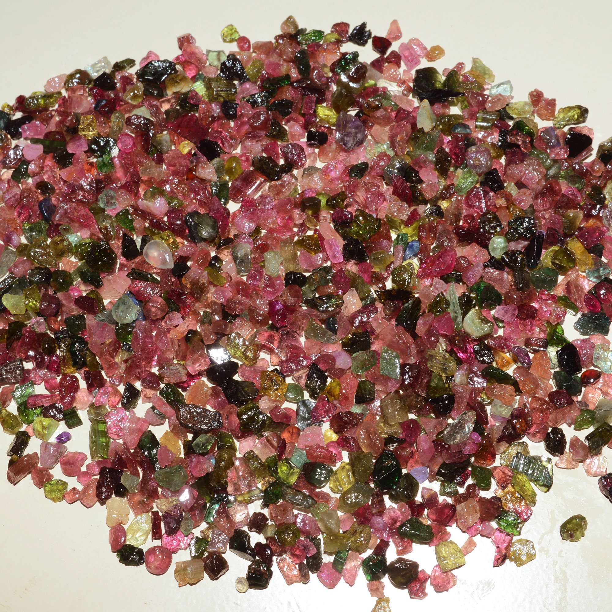 Natural Tourmaline Rough Lot | Multi Color Uncut Stone 6-8mm