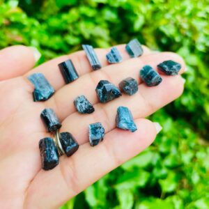 Rough Blue Tourmaline Crystal (1) One Raw Tourmaline Stone, Green Blue Tourmaline Piece, Micro Blue Cap Bi Color Tourmaline Rough Blue Tourmaline Crystal (1) One Raw Tourmaline Stone, Green Blue Tourmaline Piece, Micro Blue Cap Bi Color Tourmaline
