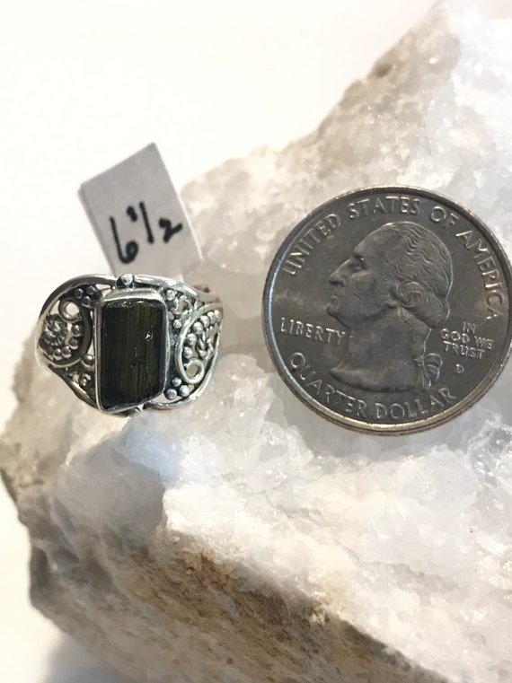 Rough Tourmaline Ring, Size 6 1/2