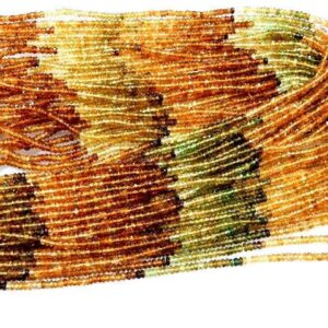 Aaa Multicolor Tourmaline Rondelle Beads, 3mm Strand
