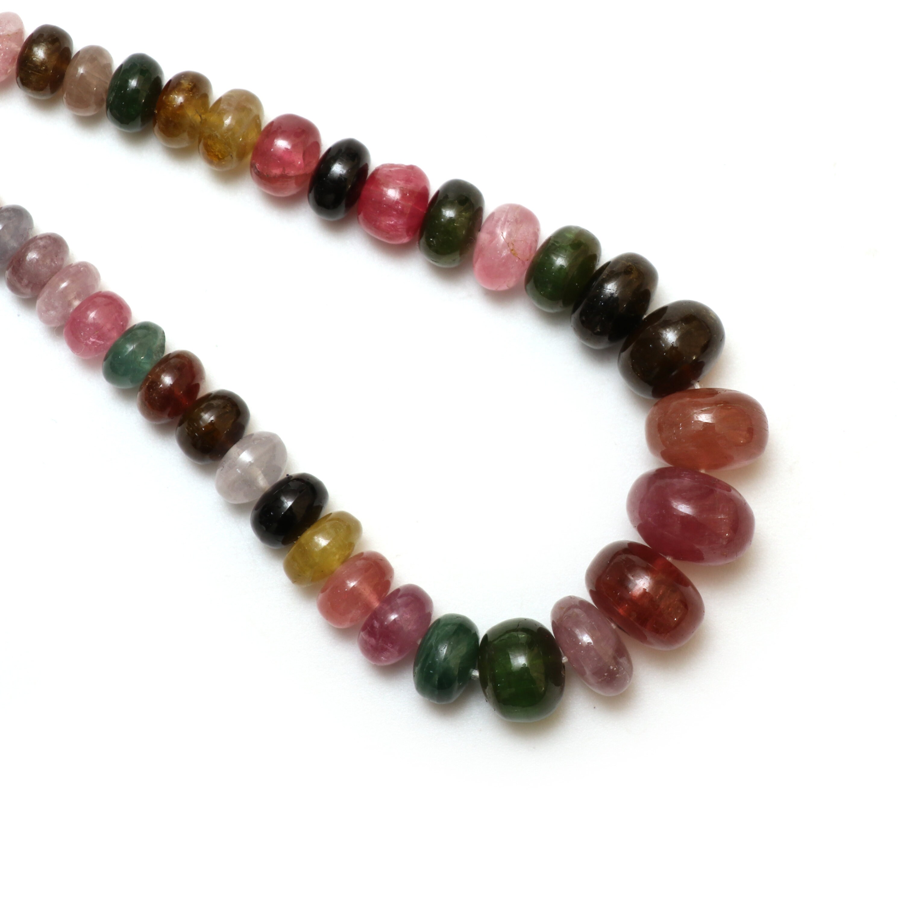 Multi Tourmaline Smooth Rondelle Beads, 7 Mm To 14 Mm, Tourmaline Jewelry Handmade Gift For Women, 19 Inches Full Strand, Price Per Strand