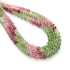 Multi Tourmaline Smooth Rondelle Beads, 4 mm to 6 mm, Tourmaline Jewelry Making Beads, 8 Inches / 18 Inches Full Strand, Price Per Strand