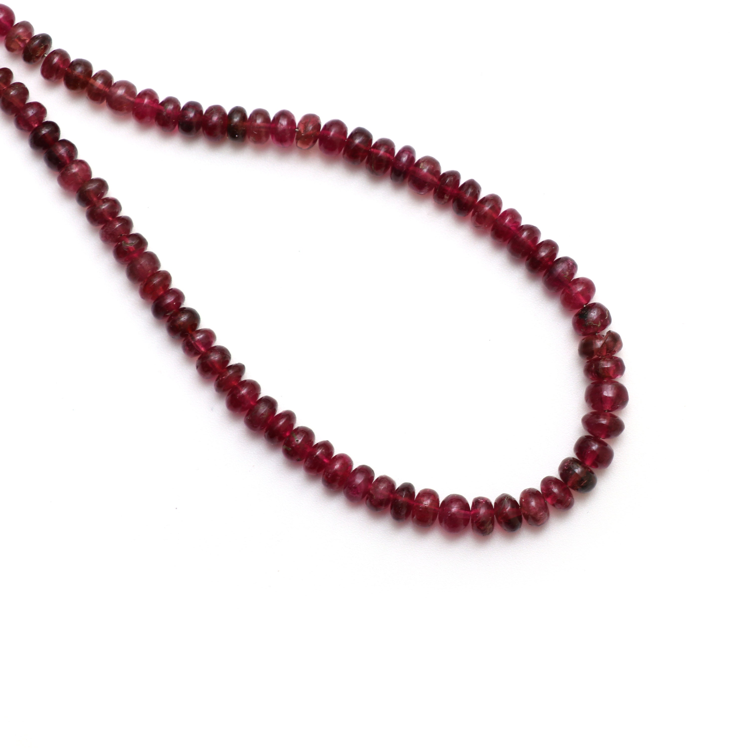 Tourmaline Smooth Rondelle Beads, 4.5 Mm To 6 Mm, Plain Tourmaline Beads, Plain Rondelle Tourmaline, 18 Inch Full Strand, Price Per Strand