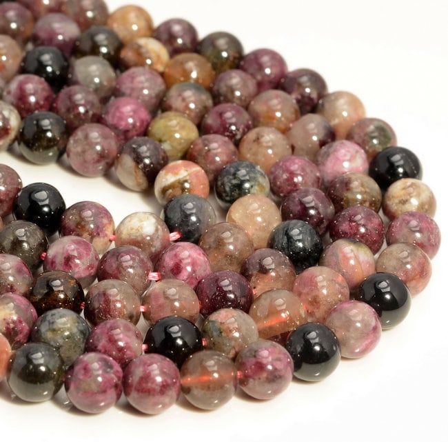 Genuine Chineese Tourmaline Gemstone 4mm 6mm 8mm Round Loose Beads Full Strand (a240)