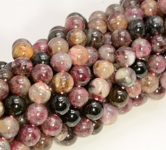 Genuine Chineese Tourmaline Gemstone 4mm 6mm 8mm Round Loose Beads Full Strand (a240)